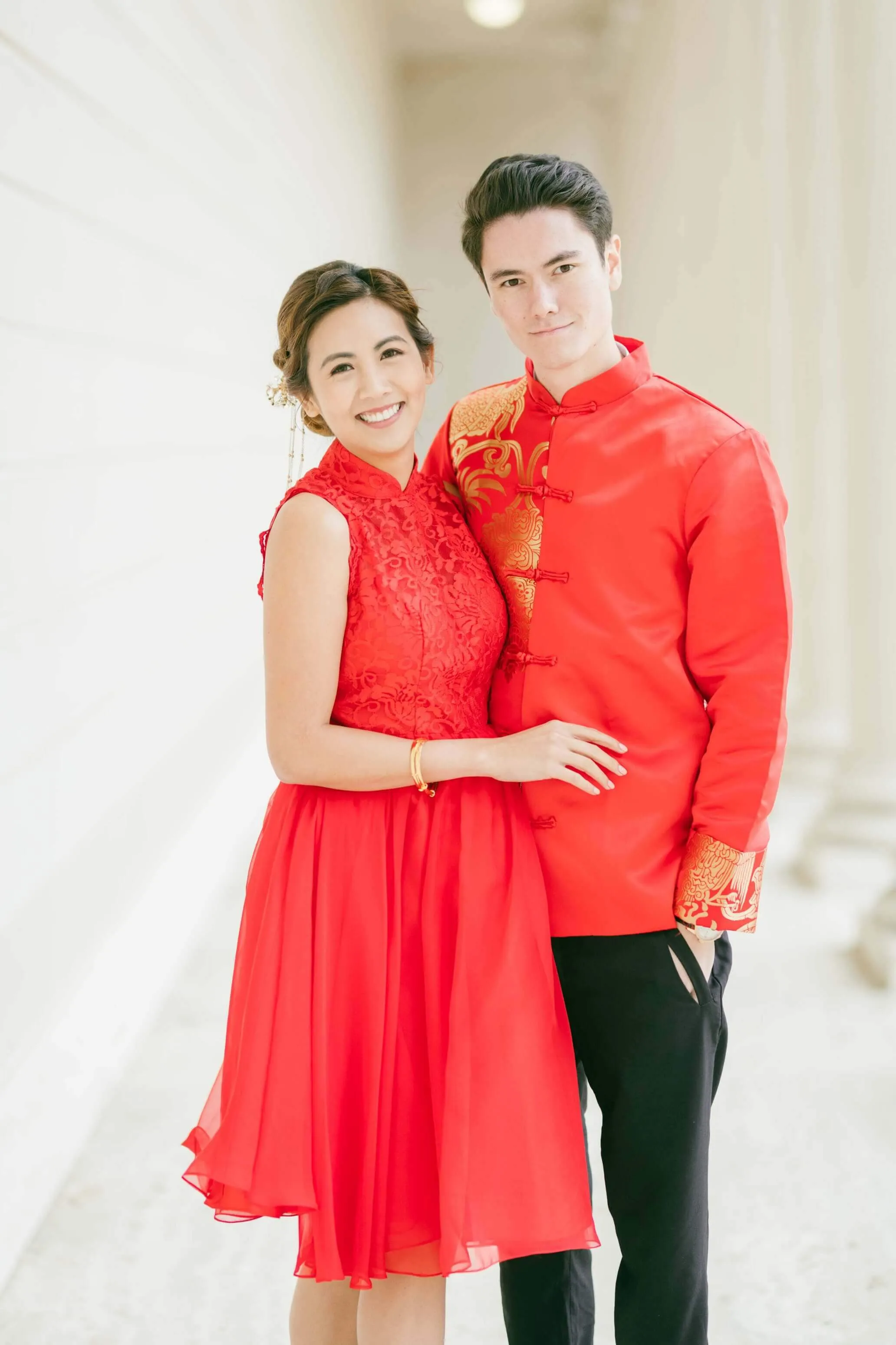 Amelia Bespoke Dress | Modern Red Cheongsam