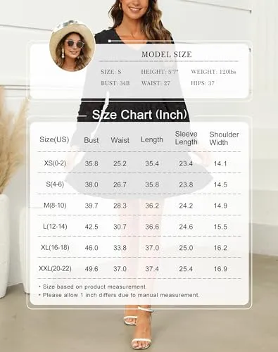 Annebouti Womens 2024 Long Sleeve Fall Dresses Casual Flowy Swiss Dot Smocked Mini Dresses V Neck Babydoll Graduation Wedding Guest Maternity Dress Dusty Orange S
