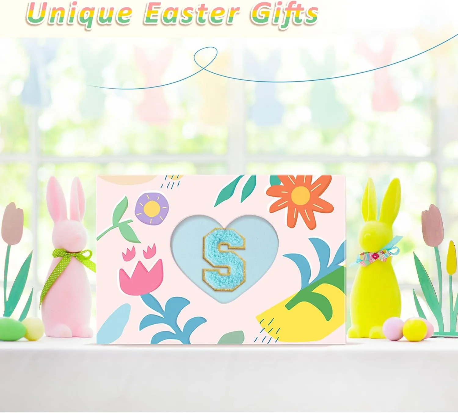 Blue Belt Bag Fanny Pack Crossbody Valentines Easter Day Birthday Gift Ideas for Her Flower Girl Daughter Sister Bestie Girlfriend Best Friend Top Niece Gifts from Auntie Initial Letter S