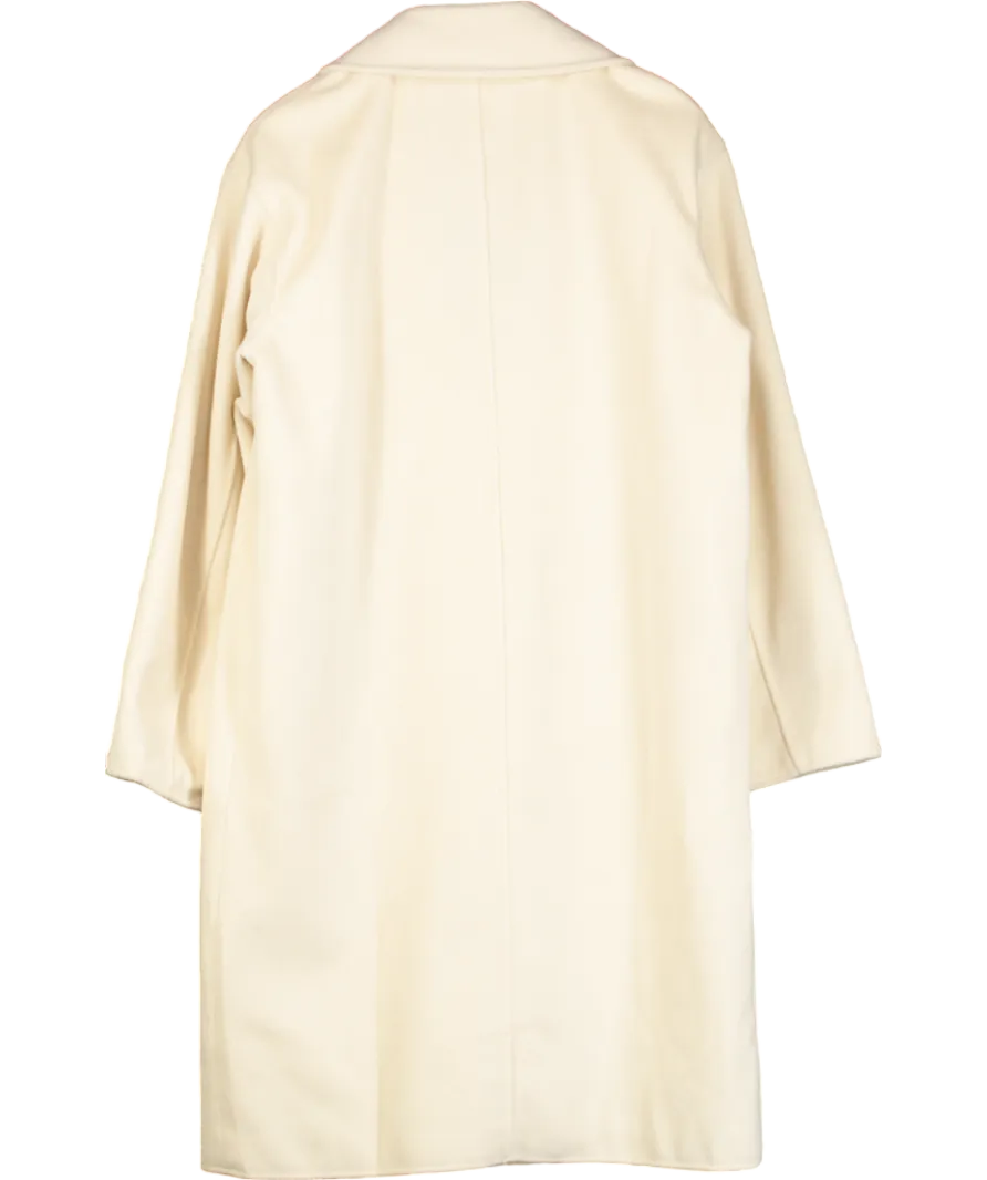 Cedelar Cream Wool Lok Longline Double Breasted Coat UK S