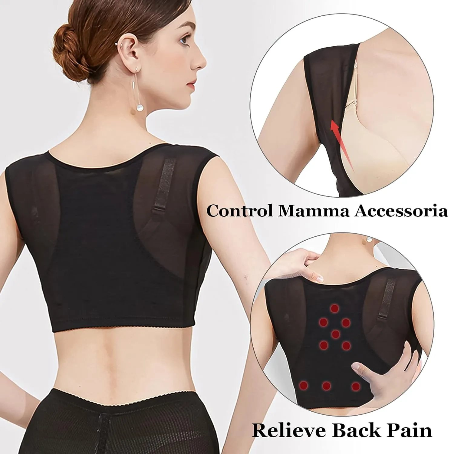 Chest Brace Up for Women Posture Corrector Back Brace Push Up Bra Back Chest Support Sleeveless Tank Top