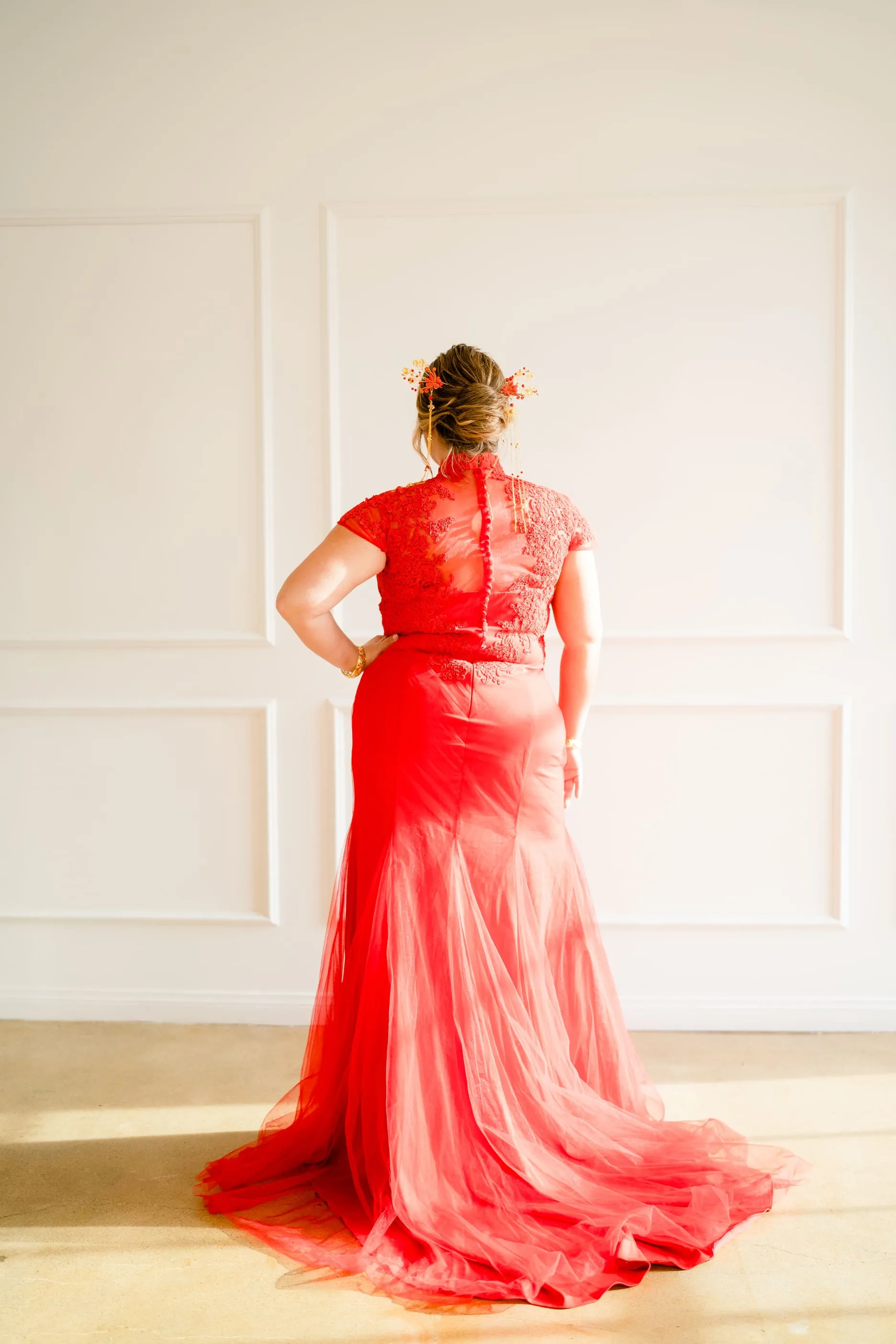 Chloe Bespoke Dress | Modern Lace Cheongsam