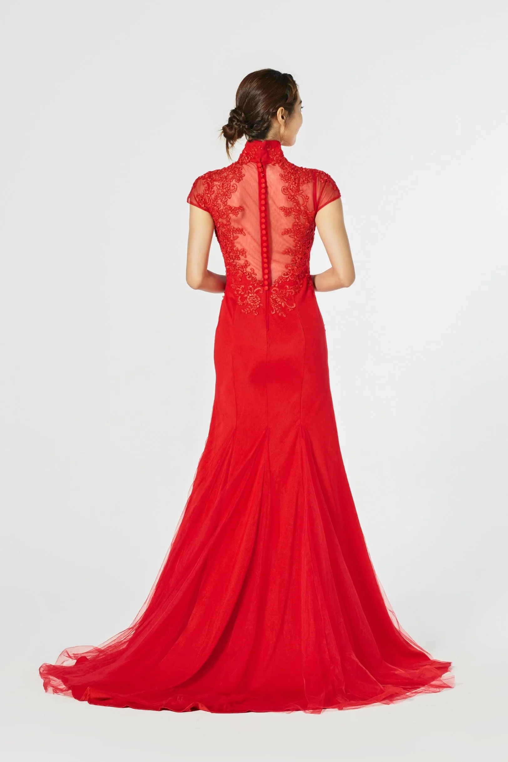 Chloe Bespoke Dress | Modern Lace Cheongsam