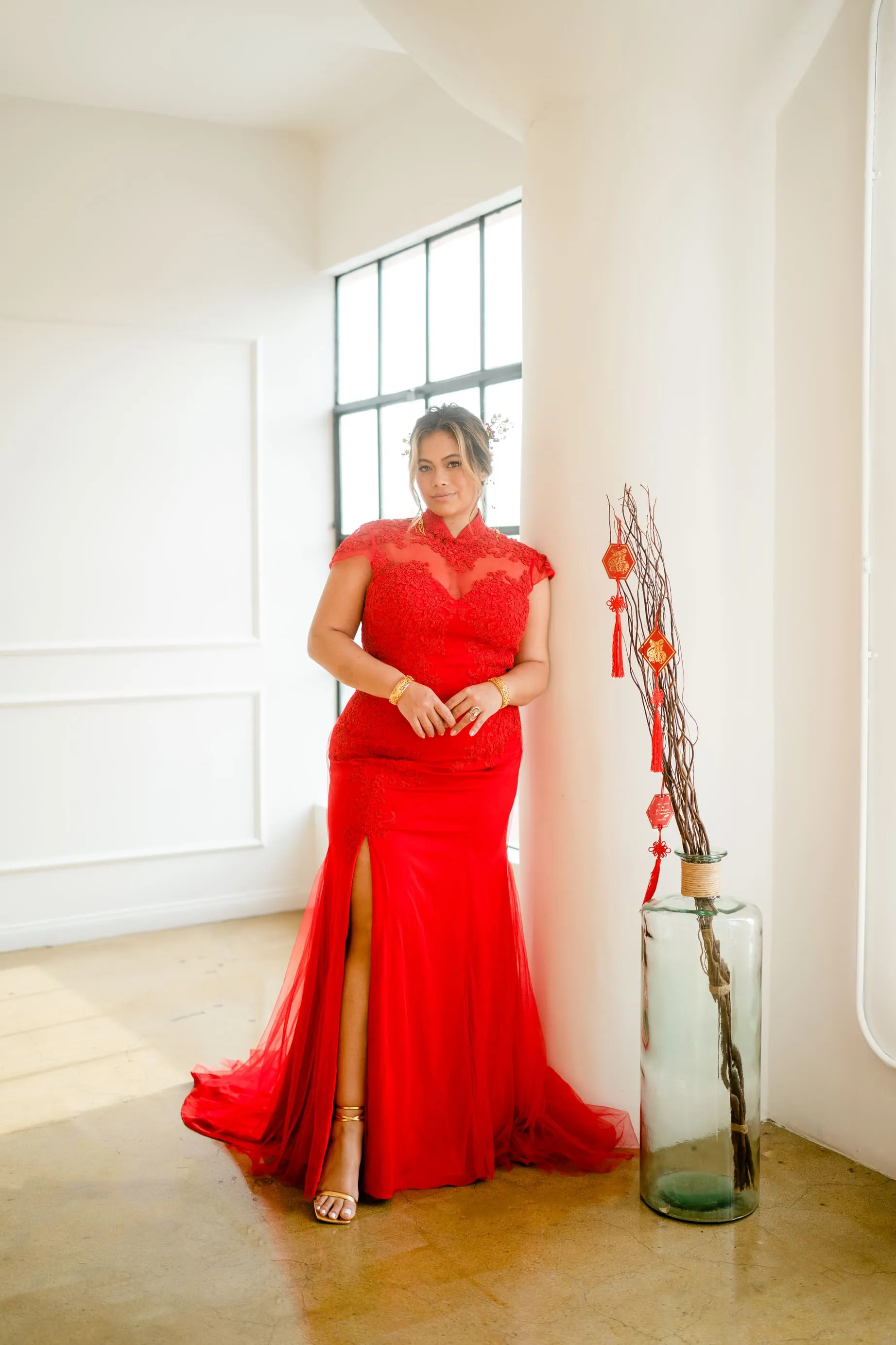 Chloe Bespoke Dress | Modern Lace Cheongsam