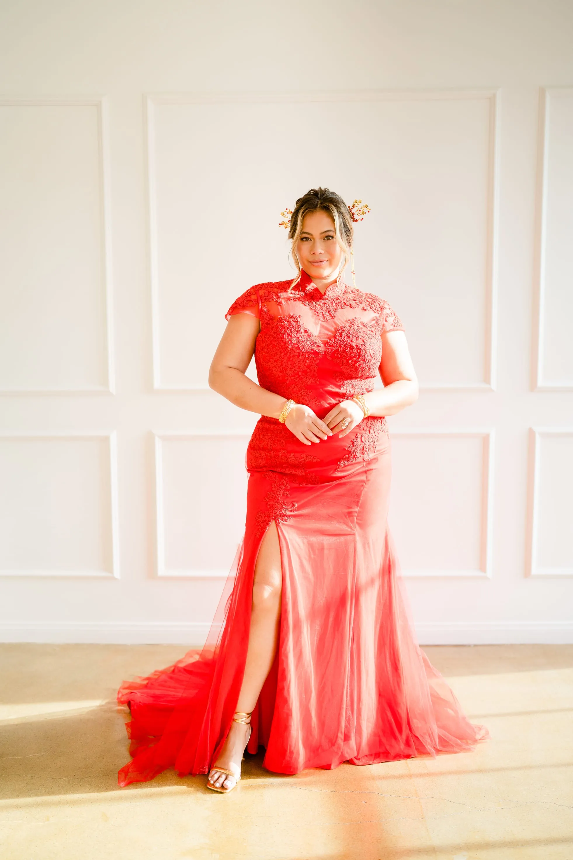 Chloe Bespoke Dress | Modern Lace Cheongsam