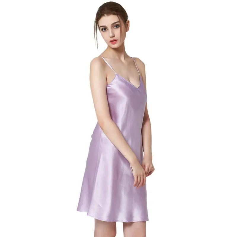 Classic Short Silk Nightgown For Women Silk Nighties