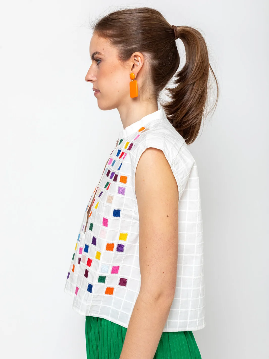 Gaia Hand Embroidered Top
