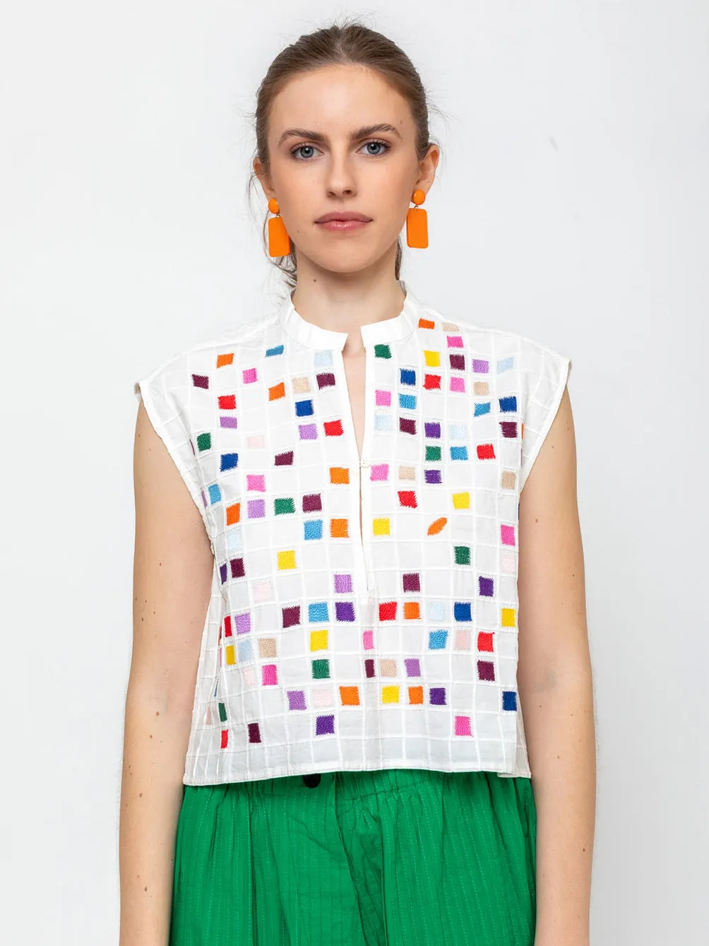 Gaia Hand Embroidered Top
