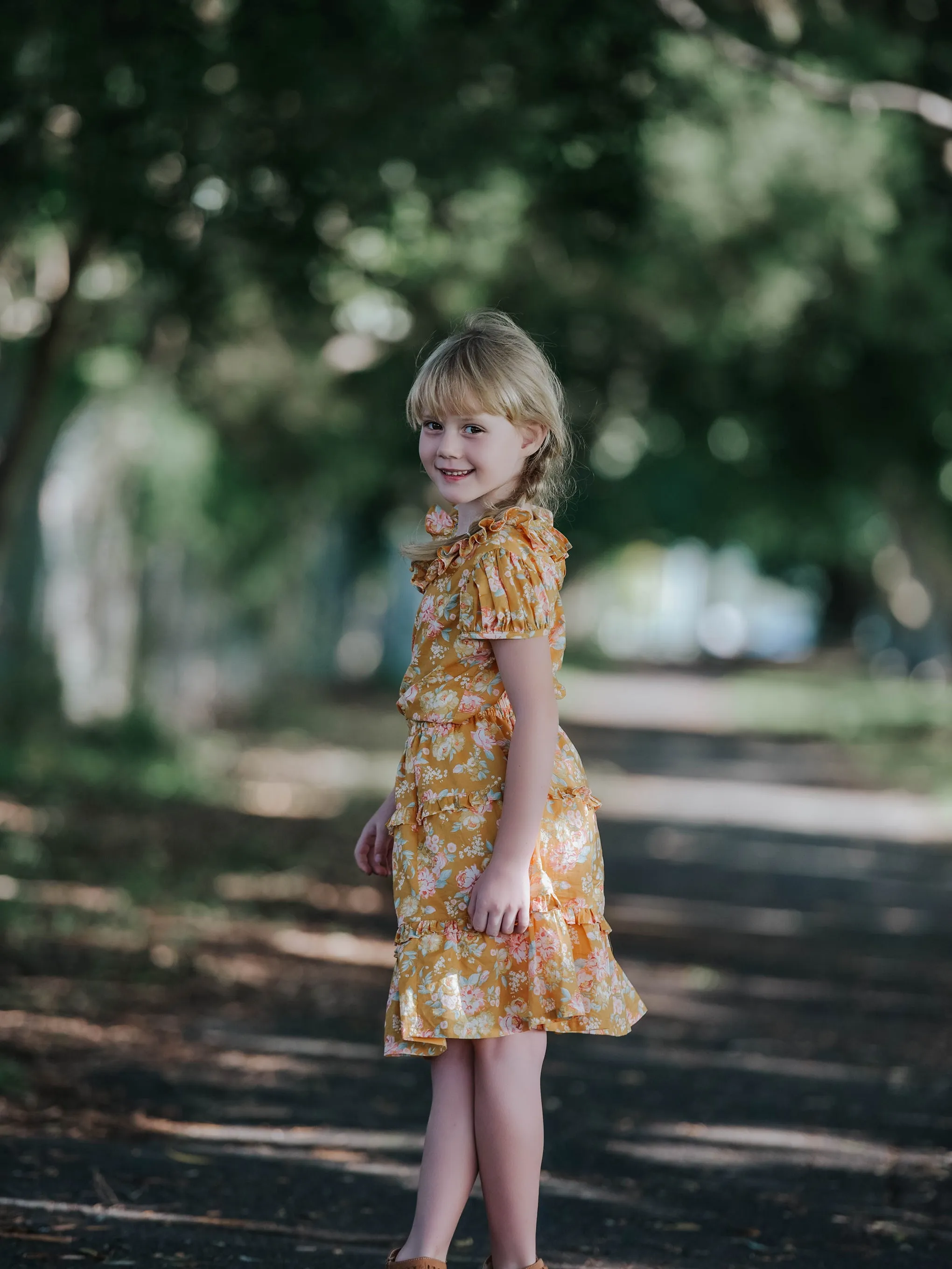 Gold Rose Smocked Set