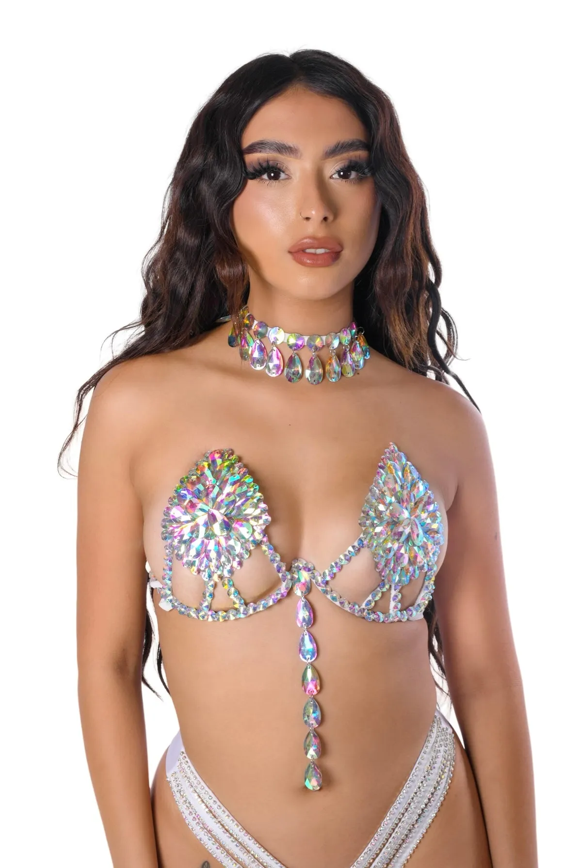 Iridescent Fantasy Carnival Bra Top
