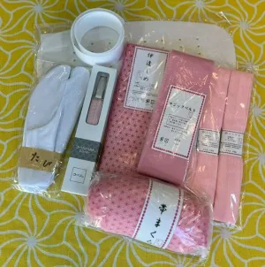 KIMONO DRESSING ACCESSORIES 10 Items Set for Authentic Japanese Kimono