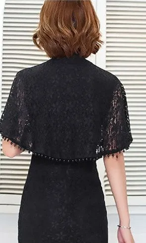 Modern Cheongsam Mermaid Lace Dress with Bolero Jacket
