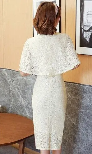 Modern Cheongsam Mermaid Lace Dress with Bolero Jacket