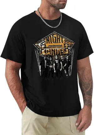 Night Rock Band Ranger Shirt Male's Trendy Graphic T-Shirt Casual Short Sleeve Tops
