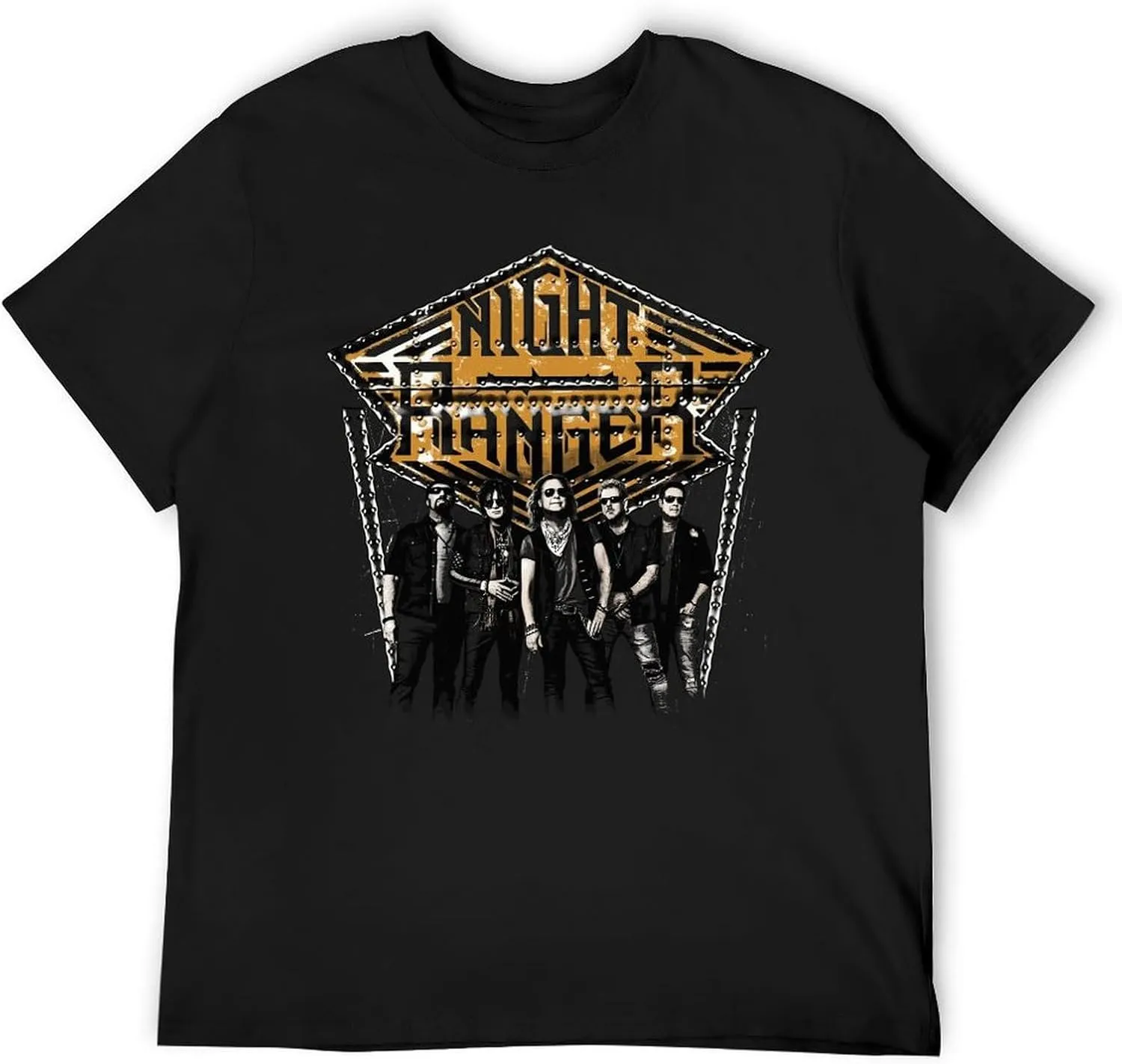 Night Rock Band Ranger Shirt Male's Trendy Graphic T-Shirt Casual Short Sleeve Tops