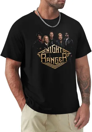 Night Rock Band Ranger Shirt Male's Trendy Graphic T-Shirt Casual Short Sleeve Tops