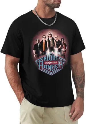 Night Rock Band Ranger Shirt Male's Trendy Graphic T-Shirt Casual Short Sleeve Tops