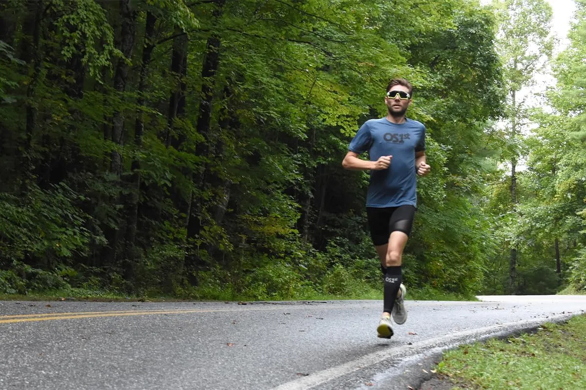 OS1st Thin Air Compression Calf Sleeves TA6 for running, maximizing airflow and relieving shin splints