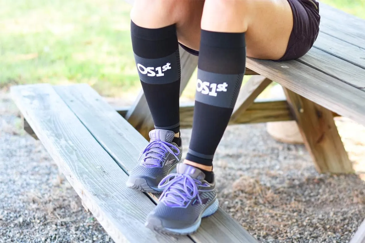 OS1st Thin Air Compression Calf Sleeves TA6 for running, maximizing airflow and relieving shin splints