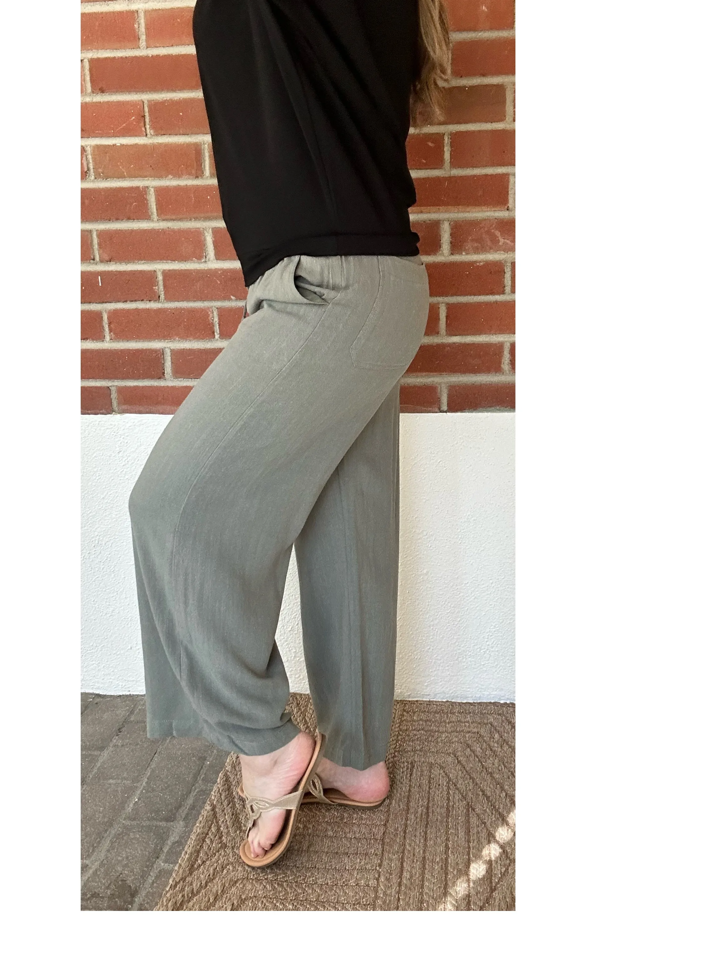 Spruce Linen Wide Leg Pants