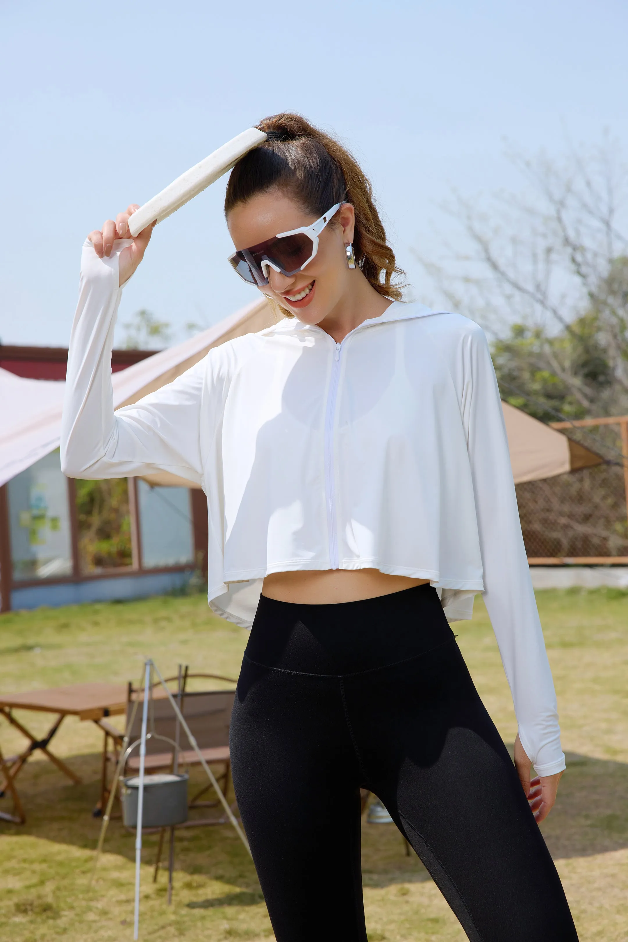 Summer Essential UV Jacket UPF 50 , Block 98% UV Rays ( Free Size )