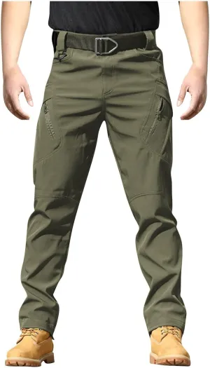 Tactical Pants for Men Relaxed Fit Ripstop Work Cargo Pants Stretch Flex Camo Hiking Pant Multi Pockets Outdoor Clothing