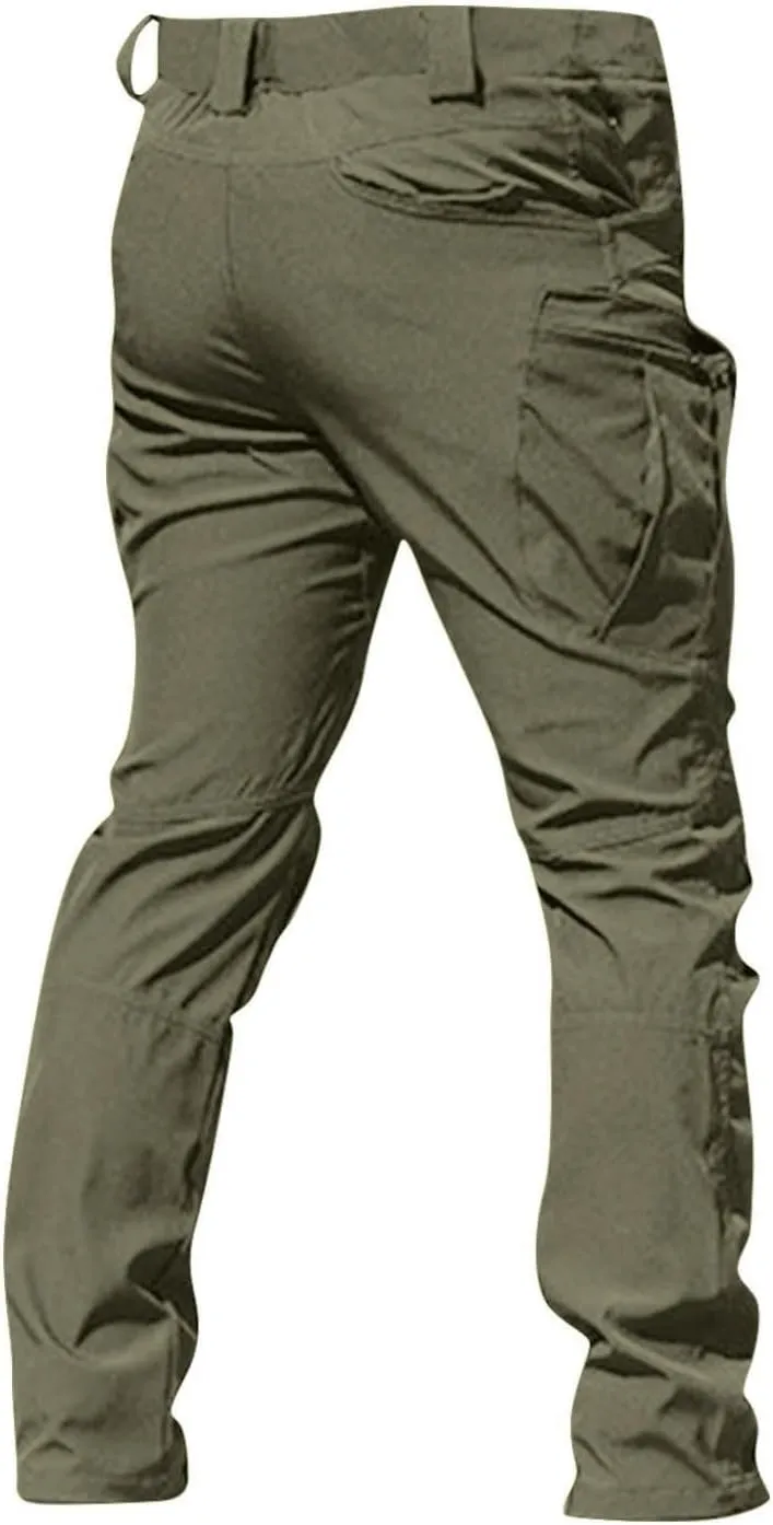 Tactical Pants for Men Relaxed Fit Ripstop Work Cargo Pants Stretch Flex Camo Hiking Pant Multi Pockets Outdoor Clothing