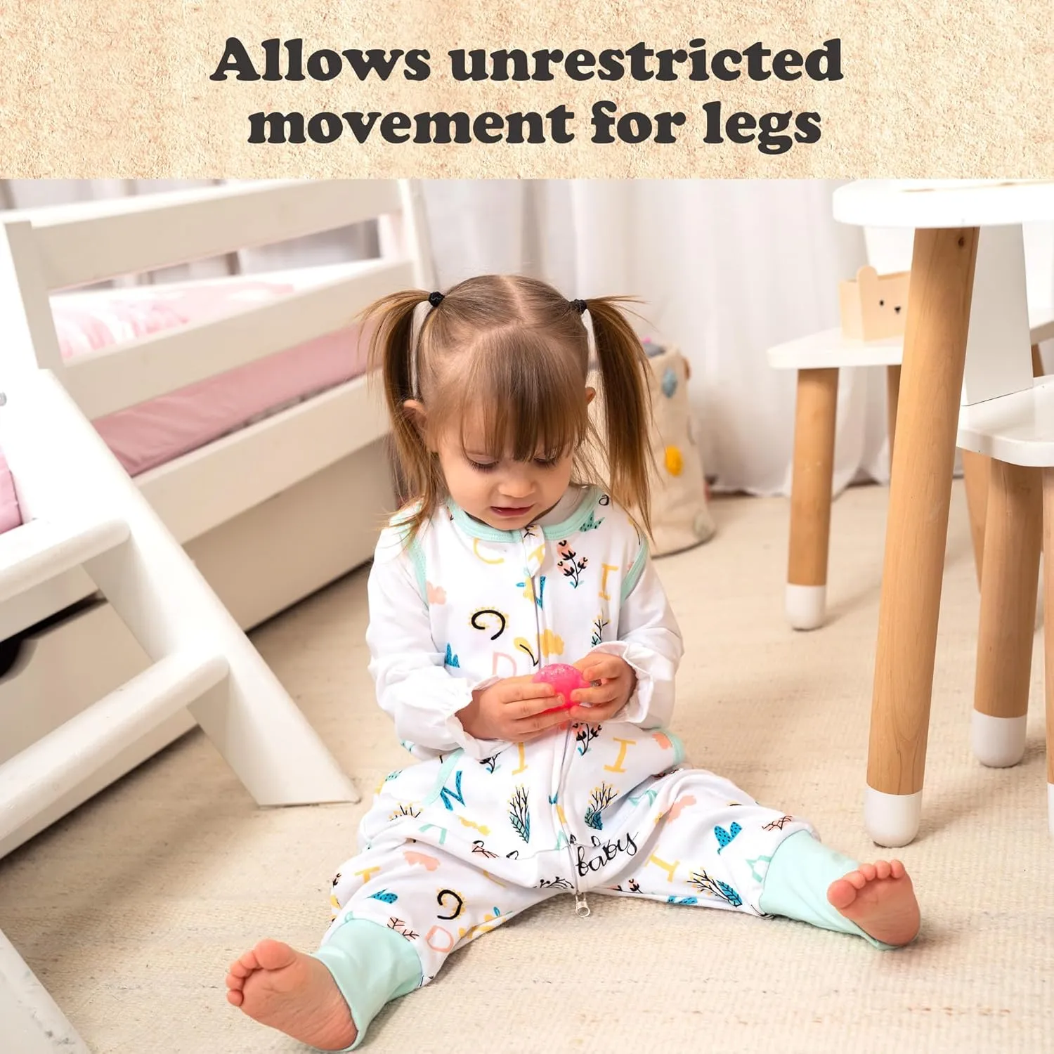 Toddler Sleep Sacks for 2t-3t, 1 Pack Baby Wearable Blanket with Feet, Sleeveless Breathable Sleep Sacks for Baby Boys and Girls