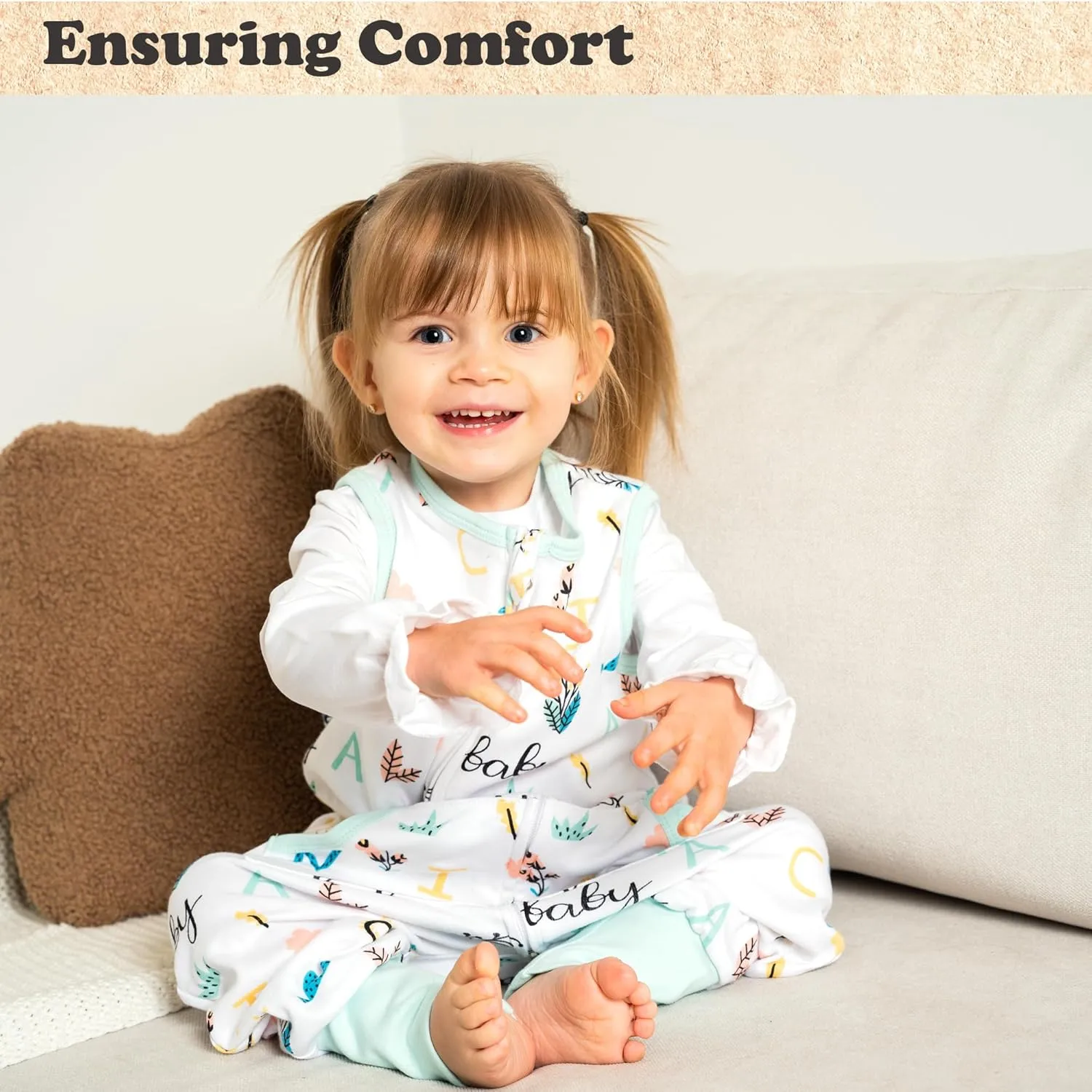 Toddler Sleep Sacks for 2t-3t, 1 Pack Baby Wearable Blanket with Feet, Sleeveless Breathable Sleep Sacks for Baby Boys and Girls