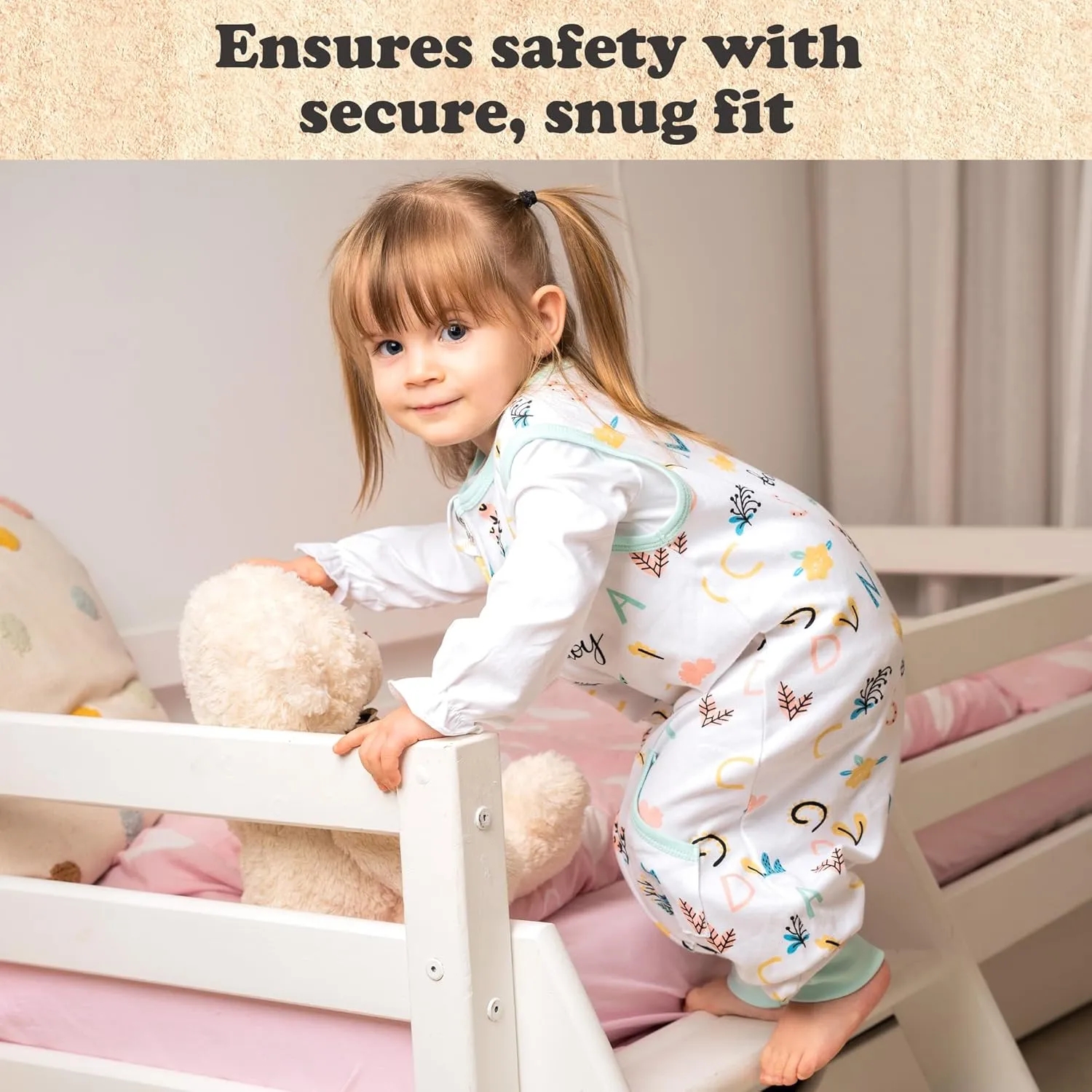 Toddler Sleep Sacks for 2t-3t, 1 Pack Baby Wearable Blanket with Feet, Sleeveless Breathable Sleep Sacks for Baby Boys and Girls