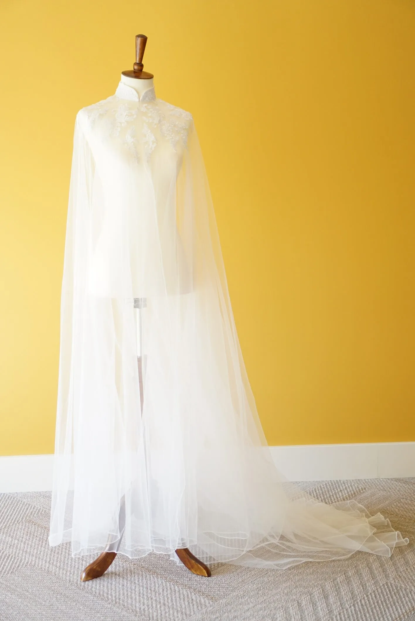 Vera Cheongsam Cape - Ships Now | Chinese Wedding Lace Cape