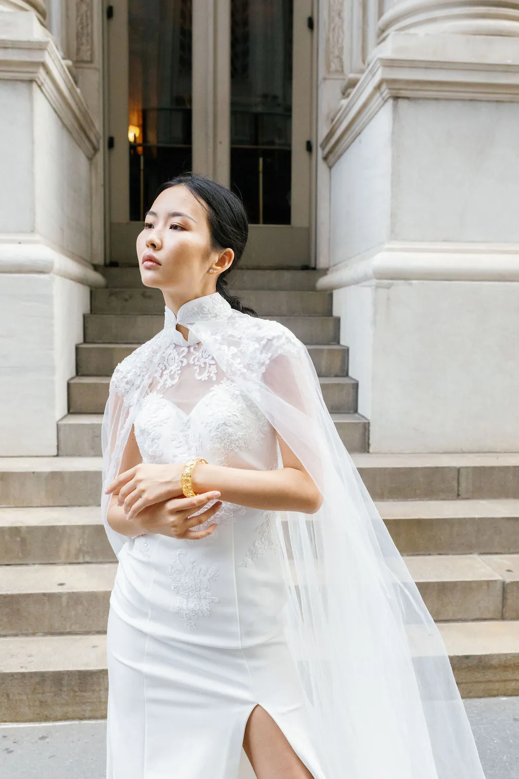 Vera Cheongsam Cape - Ships Now | Chinese Wedding Lace Cape