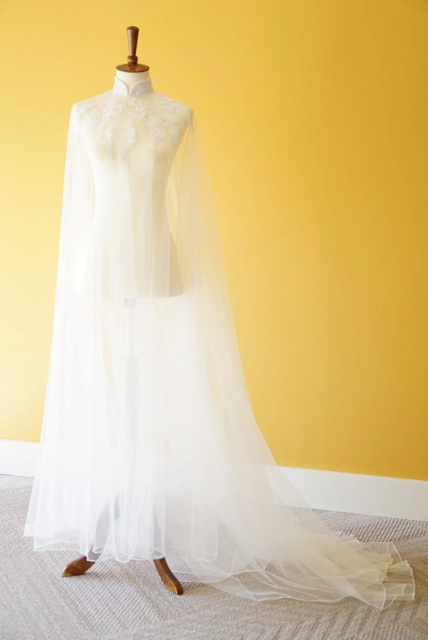Vera Cheongsam Cape - Ships Now | Chinese Wedding Lace Cape