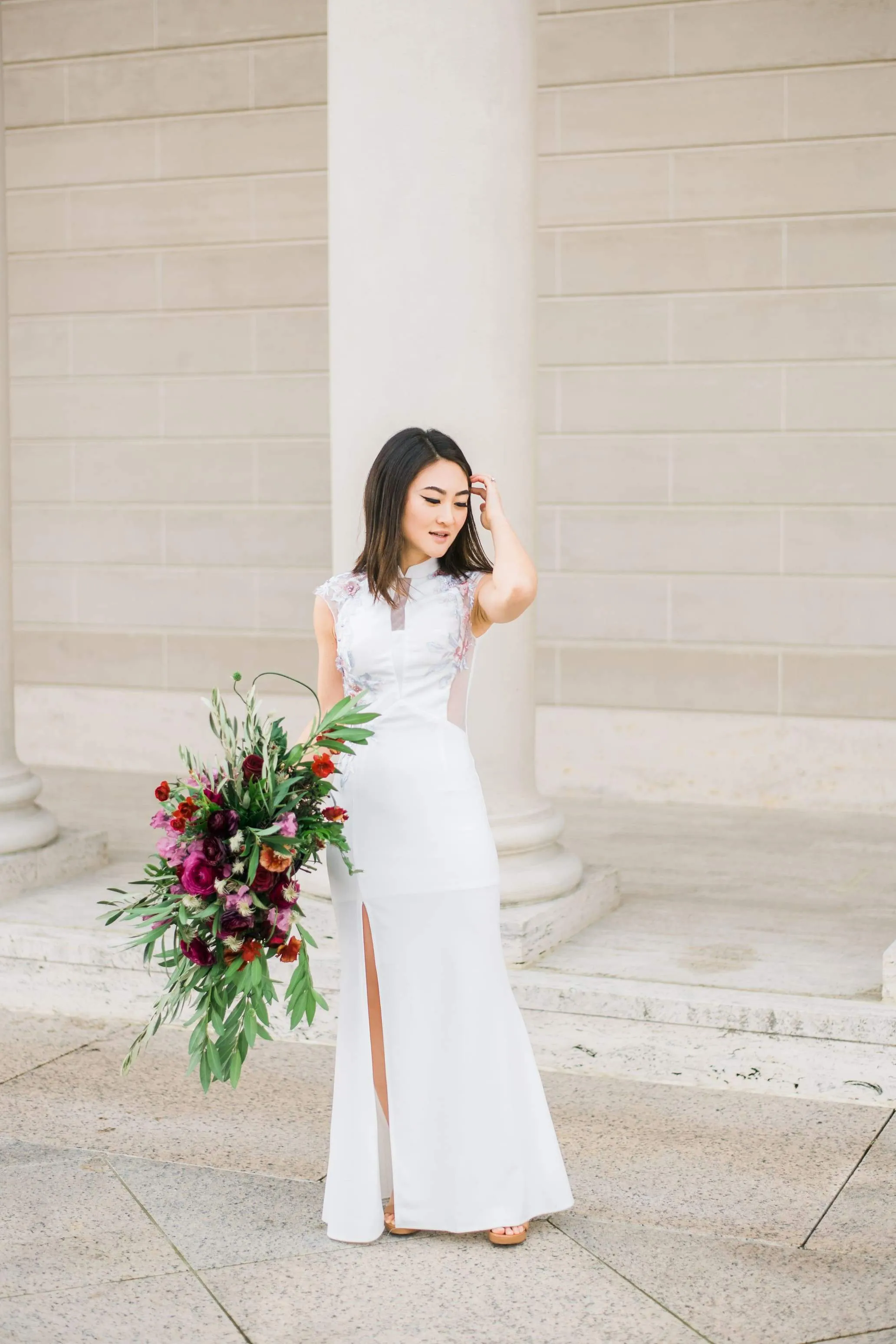 White Marilyn Dress | Modern Chinese Wedding Dress