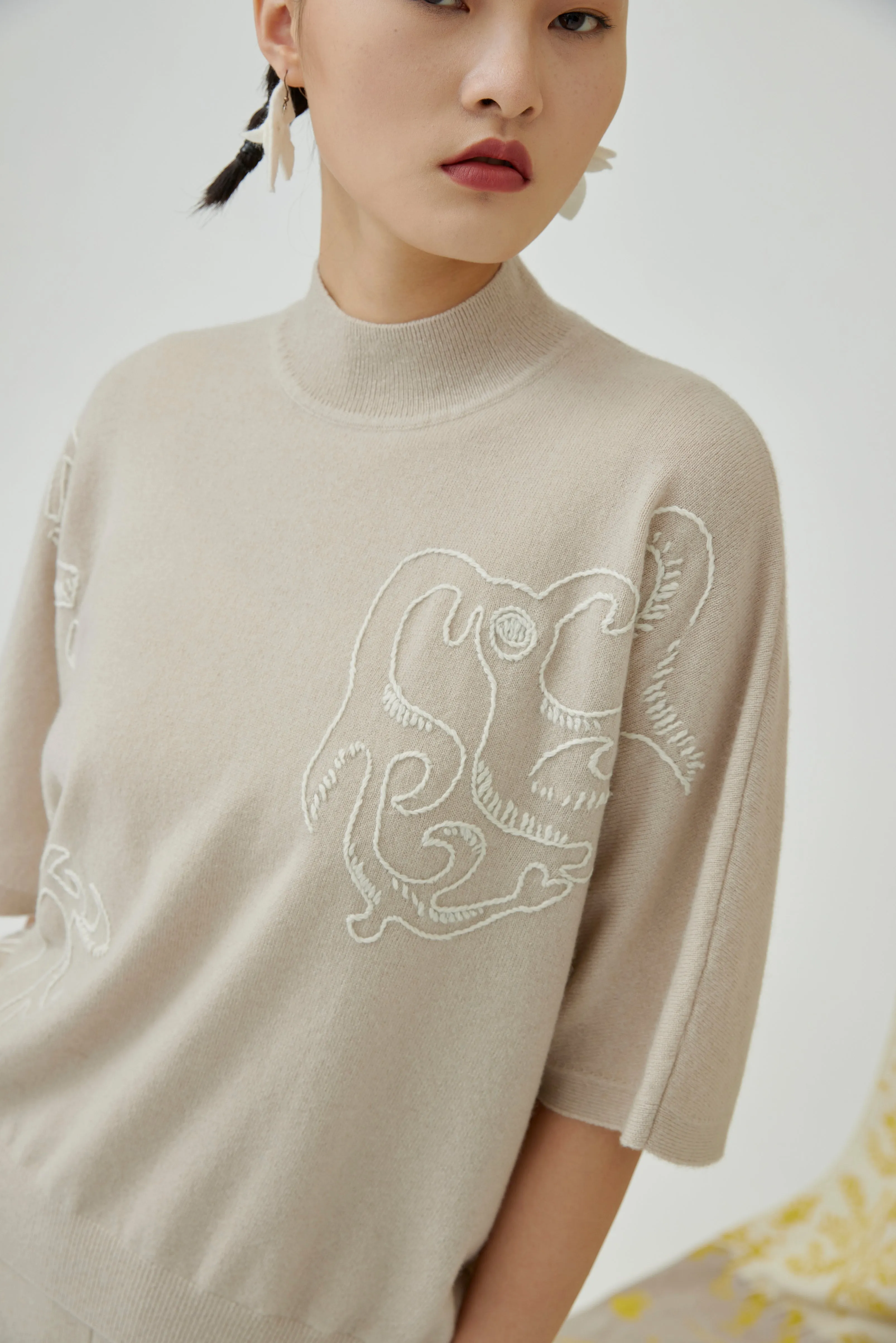 Women's handcrafted embroidered top