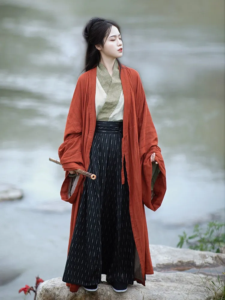 Xiaoshan Qing 晓山青 Daybreak Wei Jin Unisex Cotton Ruqun Set