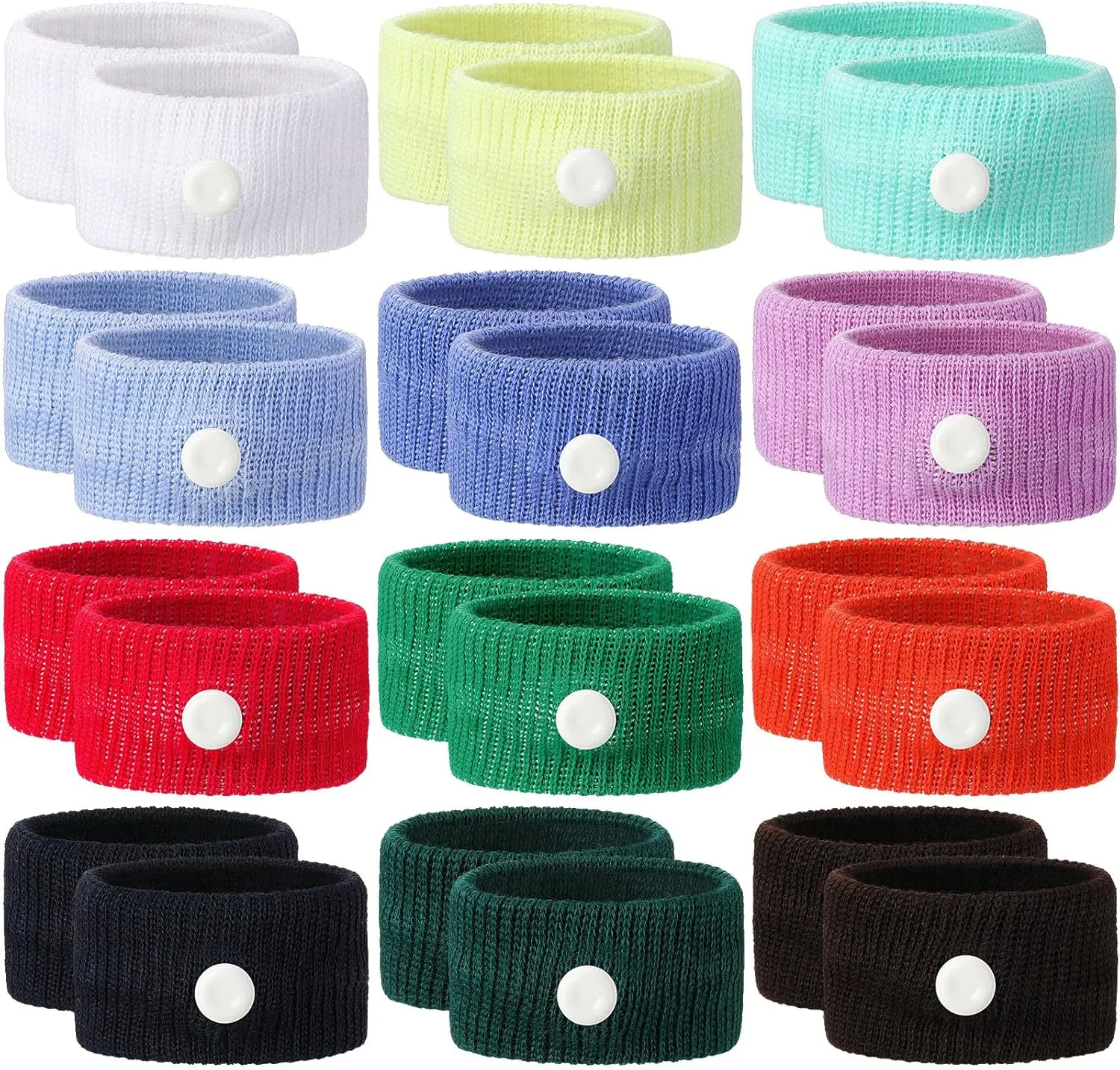 Zhanmai 12 Pairs Motion Sickness Bands for Kids Adults Nausea Wristbands Colorful Nausea Relief Bracelet for Car Sickness Pregnancy Ride Sea Flying Travel